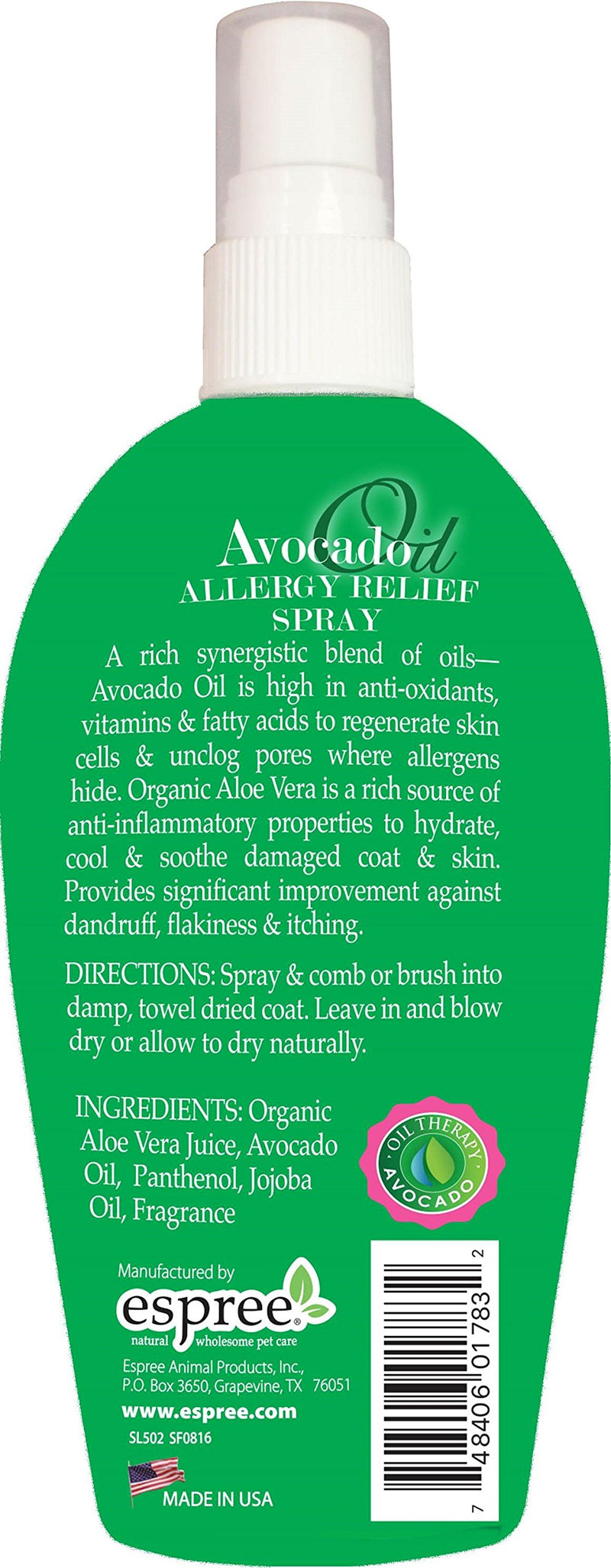 Espree Avocado Oil Allergy Relief Spray for Dogs 150 ml - PawsPlanet Australia