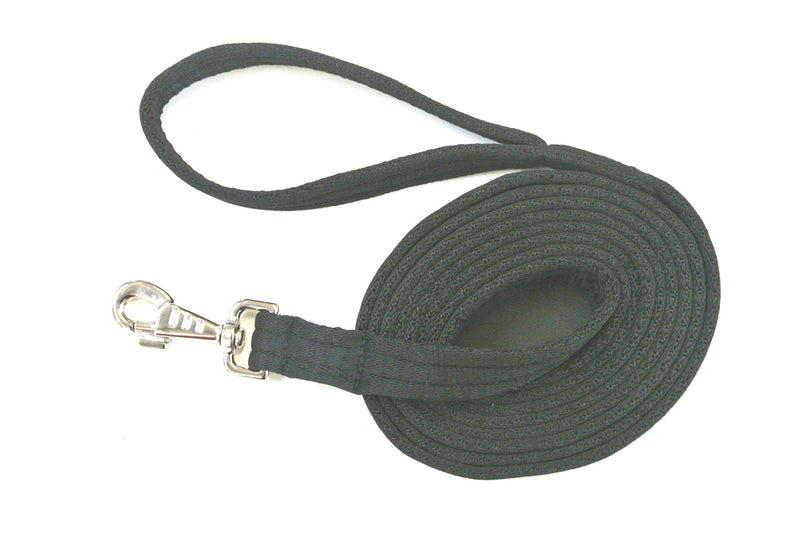 Church Products UK Horse Lunge Line Large Dog Lead Leash 25mm Black Padded Air Webbing Strong Very Soft Durable (5ft, 1.5 Metres Approx) 5ft (1.5 Metres) Approx - PawsPlanet Australia