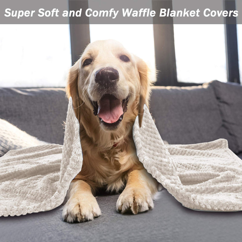 [Australia] - Msicyness Small Dog Blanket, Ultra Soft and Warm Premium Fleece Fluffy Throw Blankets Bed Covers for Puppy Pets(Small Beige) S（24*32 inches） 