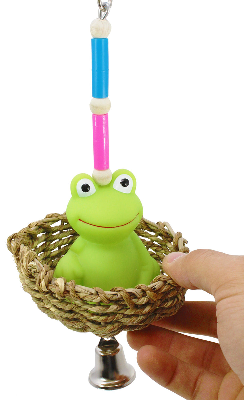 [Australia] - 812 Magic Frog Bird Toy Parrot Cage Toys Cages African Grey Amazon Eclectus Conure. Quality Product Hand Made in The USA. 