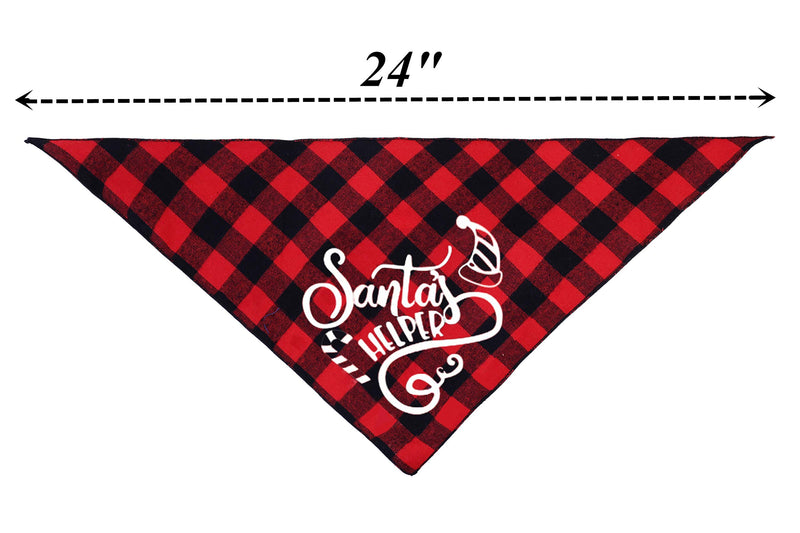 [Australia] - JPB Christmas Dog Plaid Bandana Pack of 2 