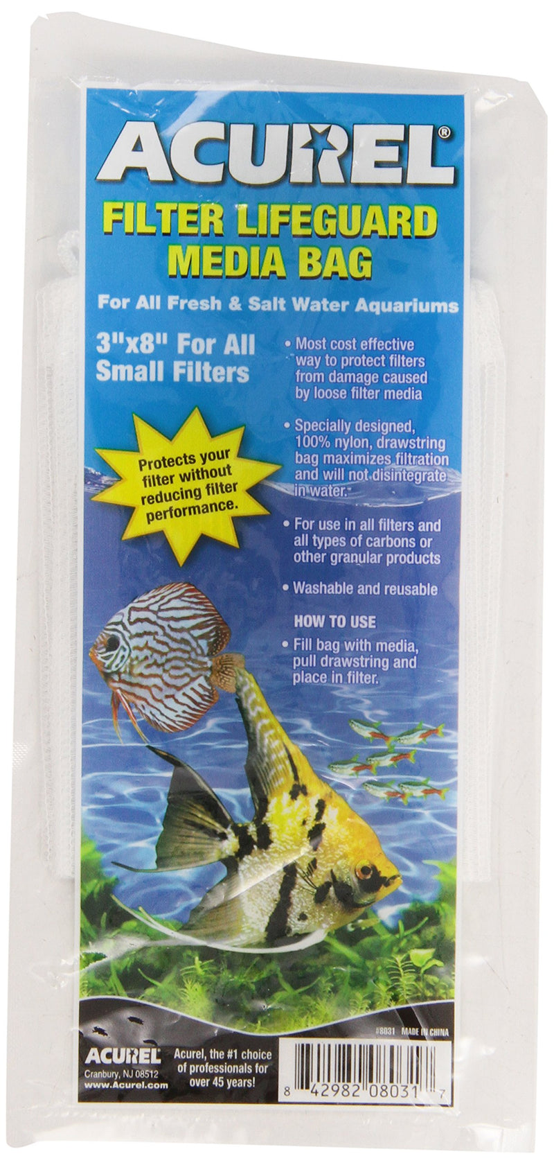 [Australia] - Acurel Filter Lifeguard Media Bag 3-Inch by 8-Inch 