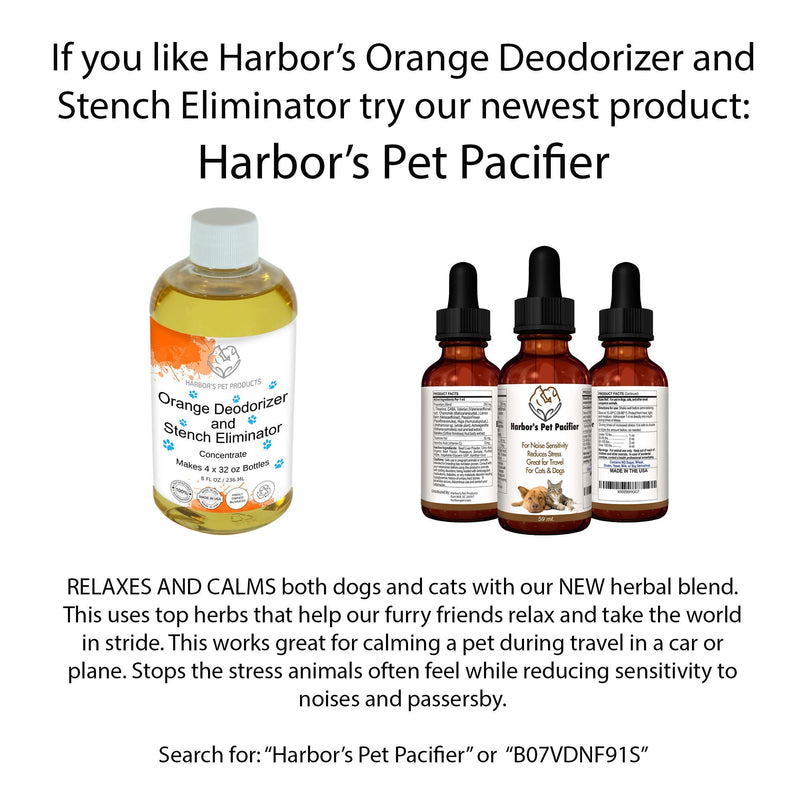 [Australia] - Harbor's Orange Deodorizer and Pet Stench Eliminator. Removes Dog & Cat Urine. Instantly Cleans Rugs, Furniture, Mattresses with Pleasant Natural Aroma. Bottle of Concentrate Makes 1 Gal of Spray 