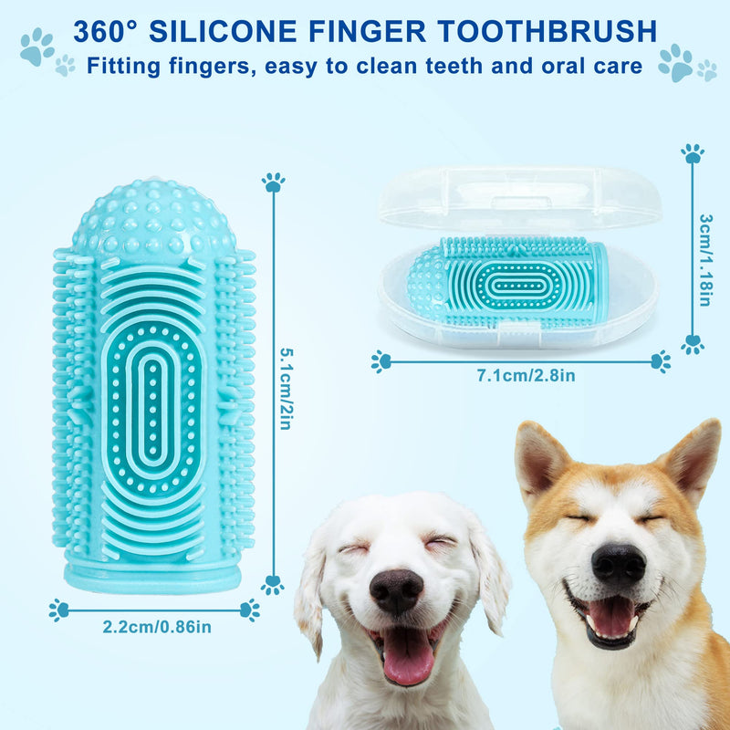 LDIIDII Dog Toothbrush Dog Tooth Brushing Kit 4 Pack Dog Finger Toothbrush for Dog Teeth Cleaning&Dog Dental Care,Dog Tooth Brush Pet Toothbrush Finger Tooth Brush for Medium Large Dog - PawsPlanet Australia