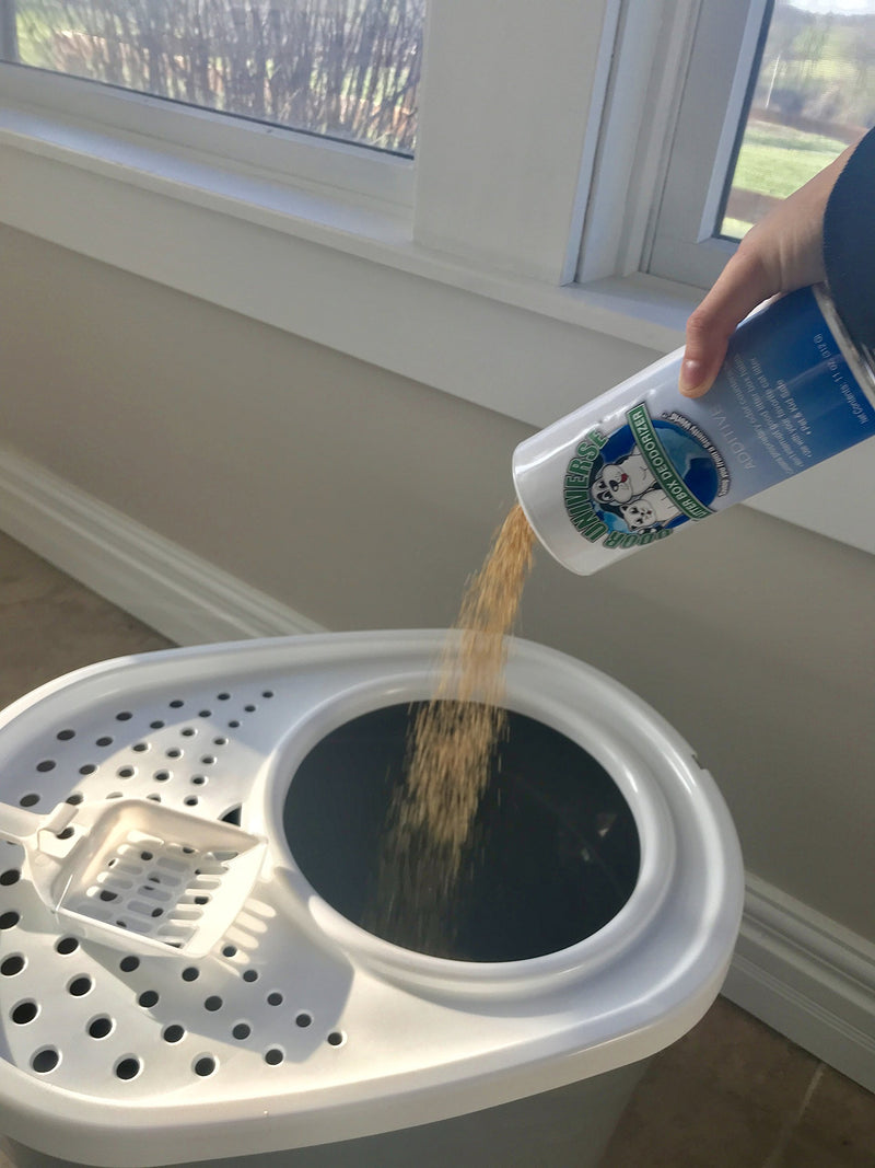 [Australia] - Odor Universe Litter Box Deodorizer Professional Strength Kitty Litter Odor Control and Odor Destroying Powder Non-Toxic and Biodegradable Order Eliminating Granules 11 oz. 