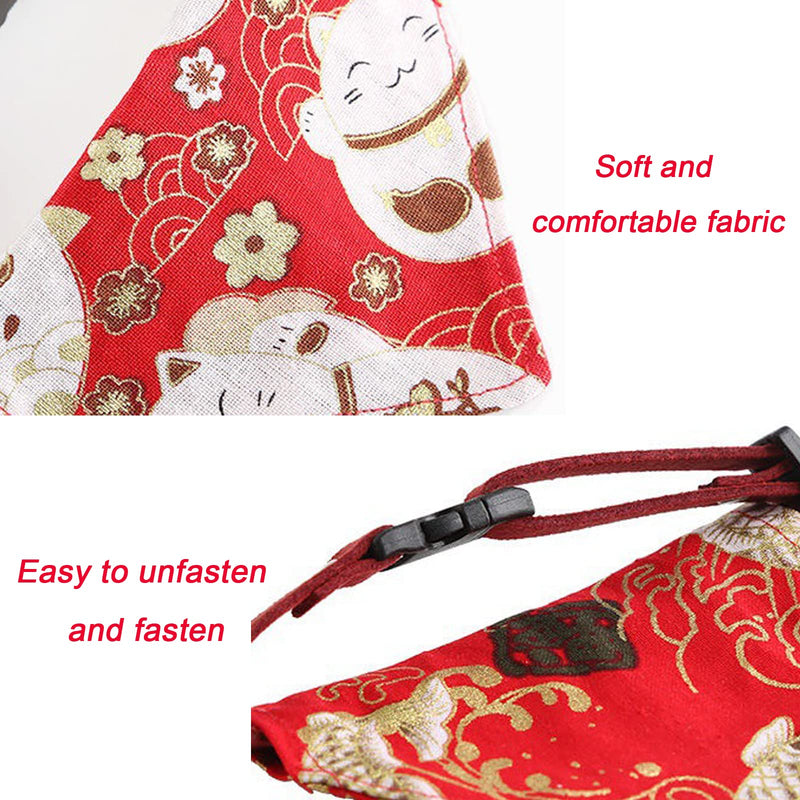 BSITSSS Pack of 4 cat collars, cat collars, removable kitten collars, adjustable cat scarf, cat accessories, cat collar for cats, kittens, 18-33 cm (color random) - PawsPlanet Australia