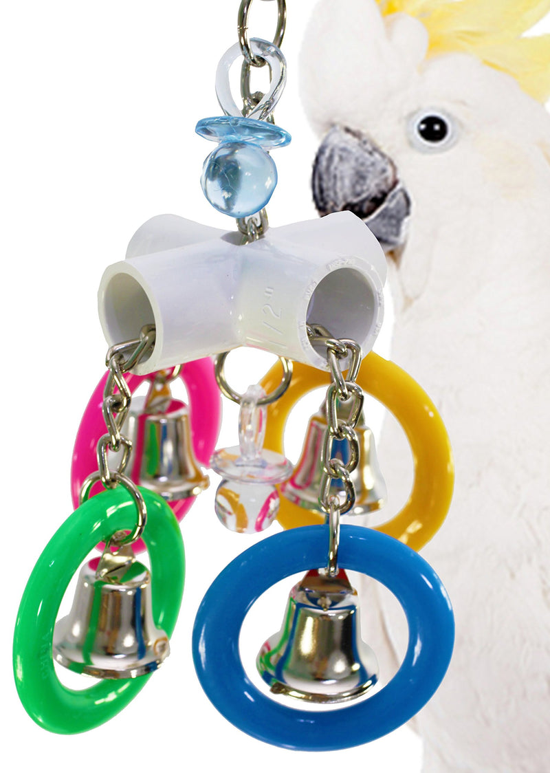 [Australia] - 1882 Olympic Rings Bird Toy Parrot cage Toys Cages African Grey Amazon Macaw Conure. Quality Product Hand Made in The USA. 