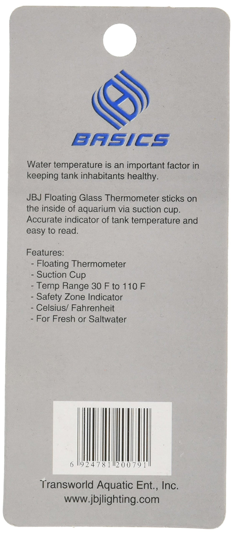 [Australia] - BOYU BT-01 Glass Thermometer for Aquarium 