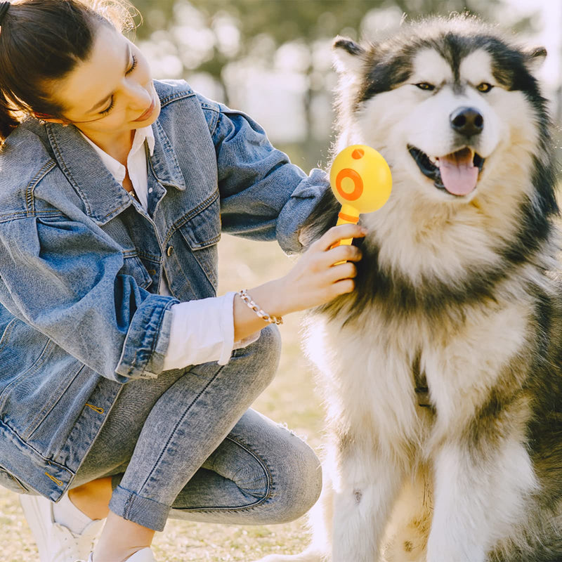 Dog brush, cat brush, self-cleaning pet brushes for dogs, cats, medium and long hair, clean pet hair from the brush with a button - PawsPlanet Australia