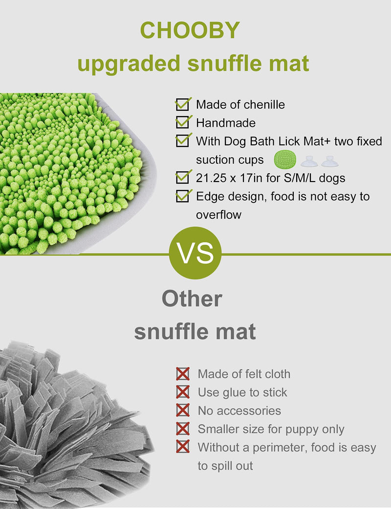 CHOOBY Snuffle Mat for Dogs, 17" x 21'' Pet Snuffle Mat + Dog Lick Mat, Durable Interactive Dog Toys, Encourages Natural Foraging Skills and Stress Relief for Small/Medium/Large Dogs - PawsPlanet Australia