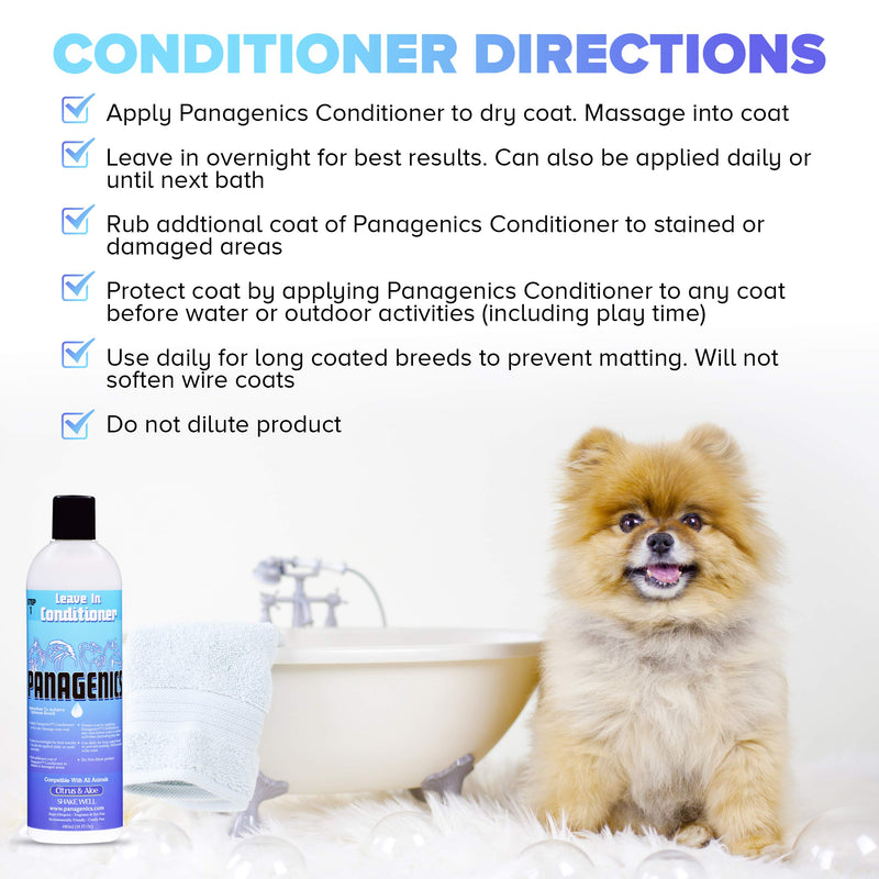 [Australia] - Panagenics | Pet Leave-in Conditioner - Safe for All Animals, Unscented, Contains Citrus and Aloe Active Ingredients - 16 Ounce Bottle 