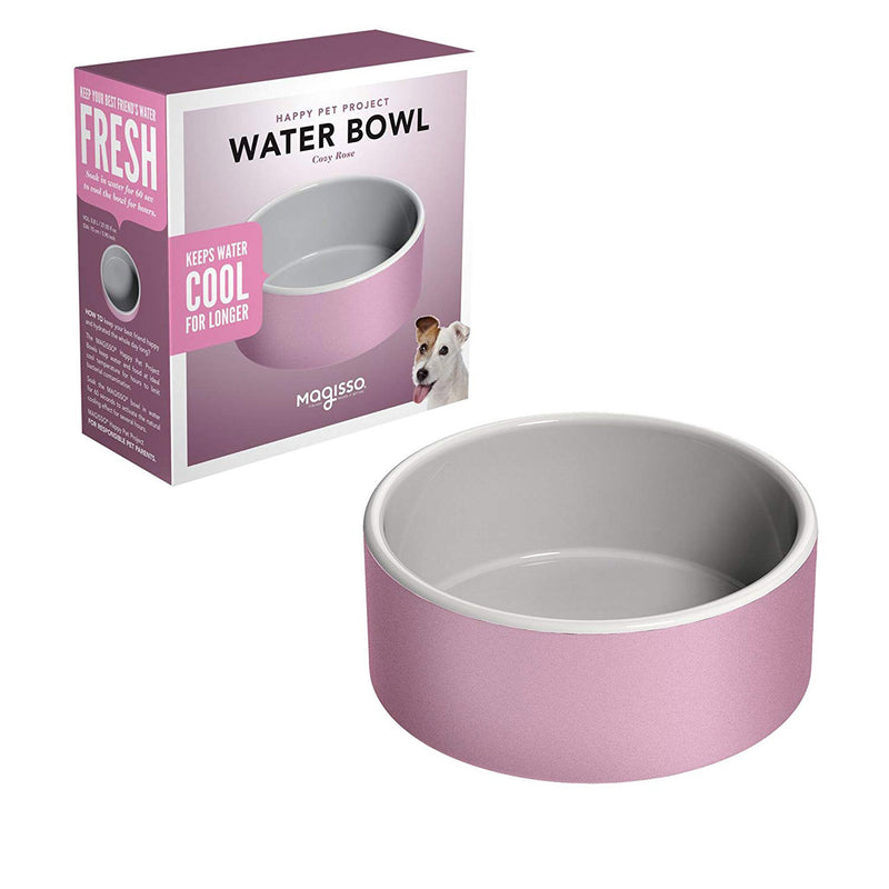 [Australia] - Magisso Happy Pet Project Naturally Cooling Ceramics Water Bowl tal-lt Pink 