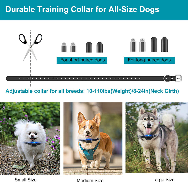 [Australia] - BESTHING Dog Training Collar - Rechargeable Dog Shock Collar 3 Training Modes, Beep, Vibration and Shock, 100% Waterproof, Up to 1000Ft Remote Range Dog Training Set 