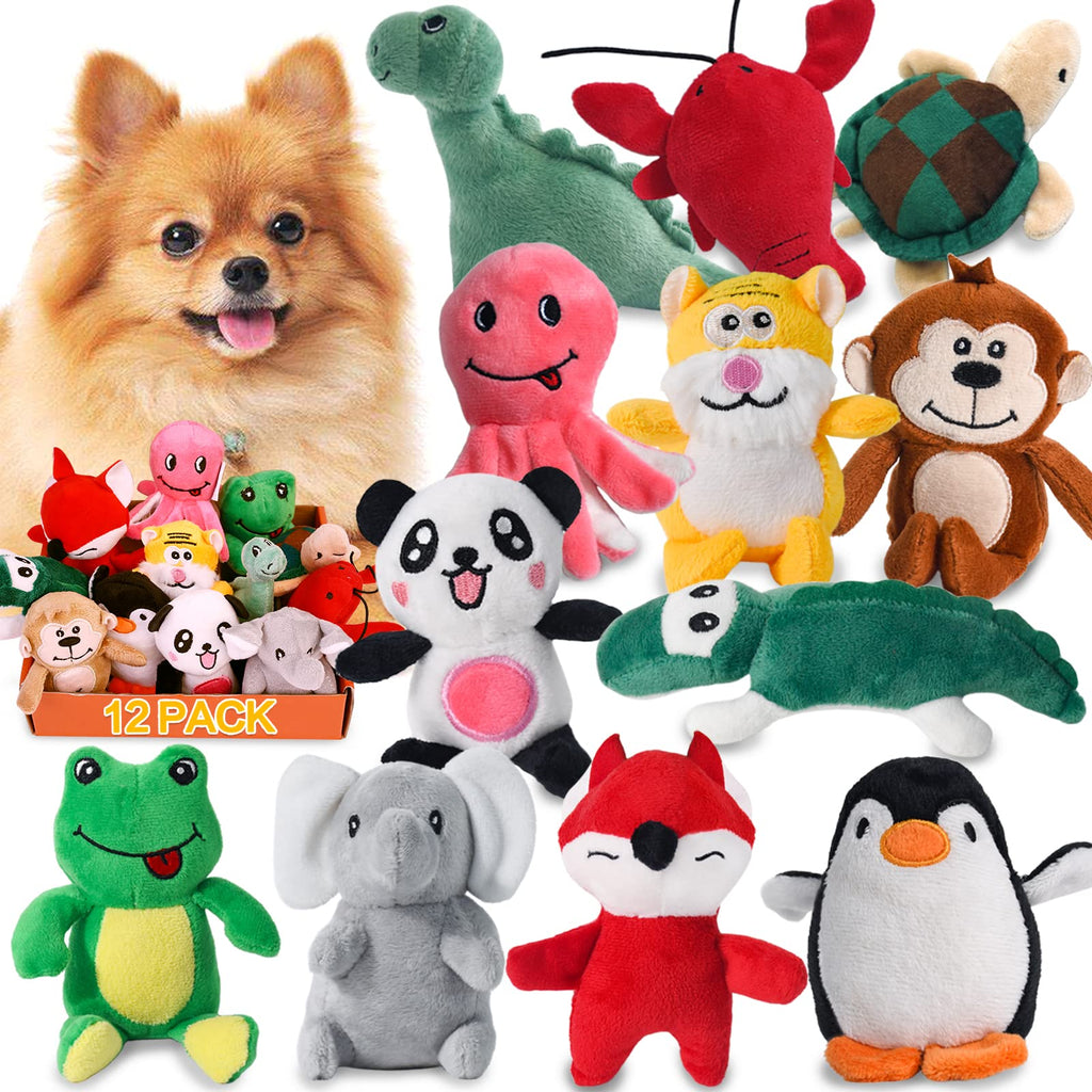 LEGEND SANDY Squeaky puppy toy, suitable for small and medium dogs, filled with loose puppy toys, equipped with 12 plush dog toy sets, suitable for puppy teething. - PawsPlanet Australia