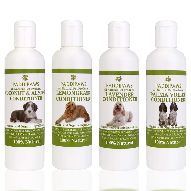 PADDIPAWS 100% Natural Concentrated Lemongrass Conditioner for Dogs/Safe and Gentle Leaving the Coat Soft and Shiny/No Parabens or SLS / 250ml - PawsPlanet Australia