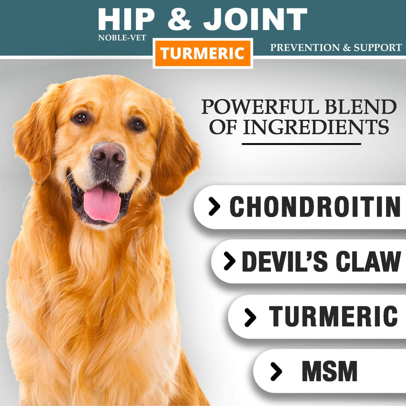 BlessPass NobleVet - Hips and Joint Dog Supplement | Chondroitin, Msm, Turmeric for dogs | Joint supplements for dogs | Dog joint care supplements | Joint Care for Dogs - PawsPlanet Australia