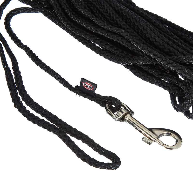 Towing line, round, S–M: 10 m/ø 5 mm, black - PawsPlanet Australia