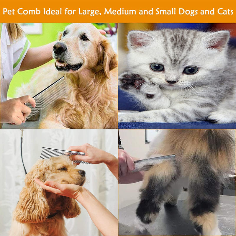 4 pieces pet comb, pet combs, dog comb, for pet hair, pet bathing, daily care of pet life (silver)... - PawsPlanet Australia