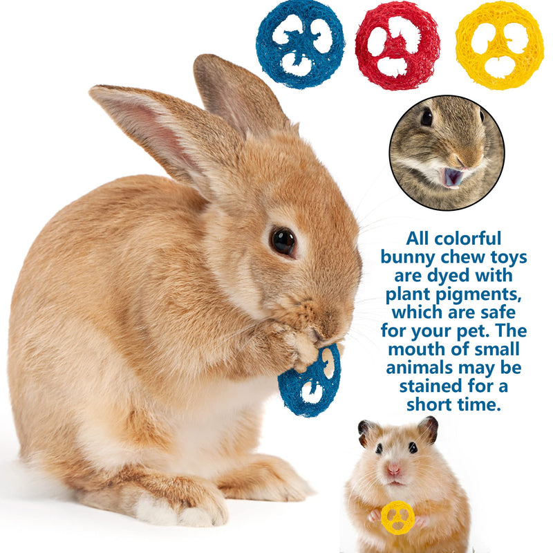 16 PCS Rabbit Toys Bunny Chew for Teeth, Hamster Dental Health 100% Natural Apple Wood Grass Ball String Pet Cage Entertainment Accessories Chinchilla, Guinea Pig, Hamster Degus, Squirrels 16pcs - PawsPlanet Australia