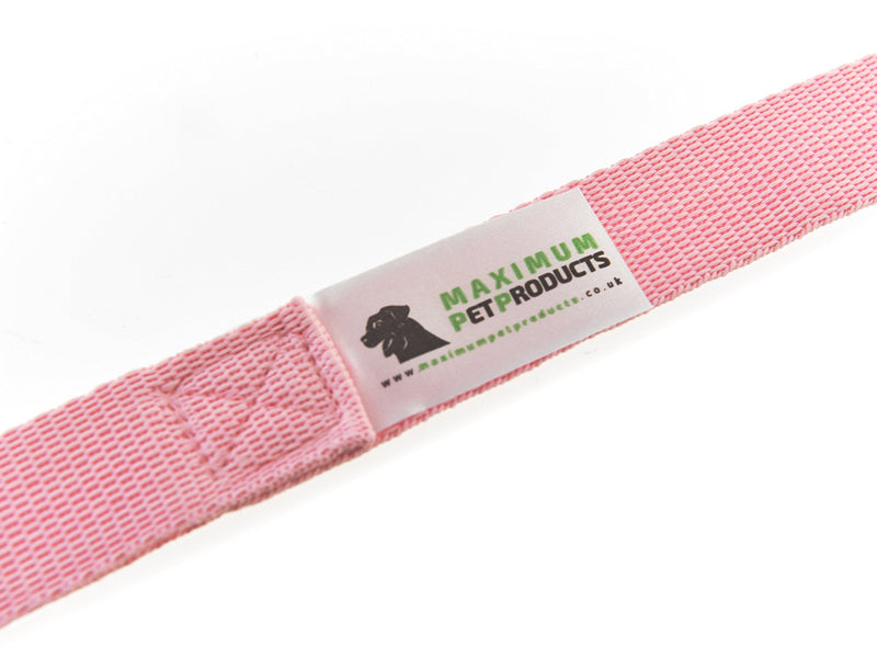 Maximum Pet Products Police style dog training lead 6ft Multiple colours (Baby pink) Baby pink - PawsPlanet Australia