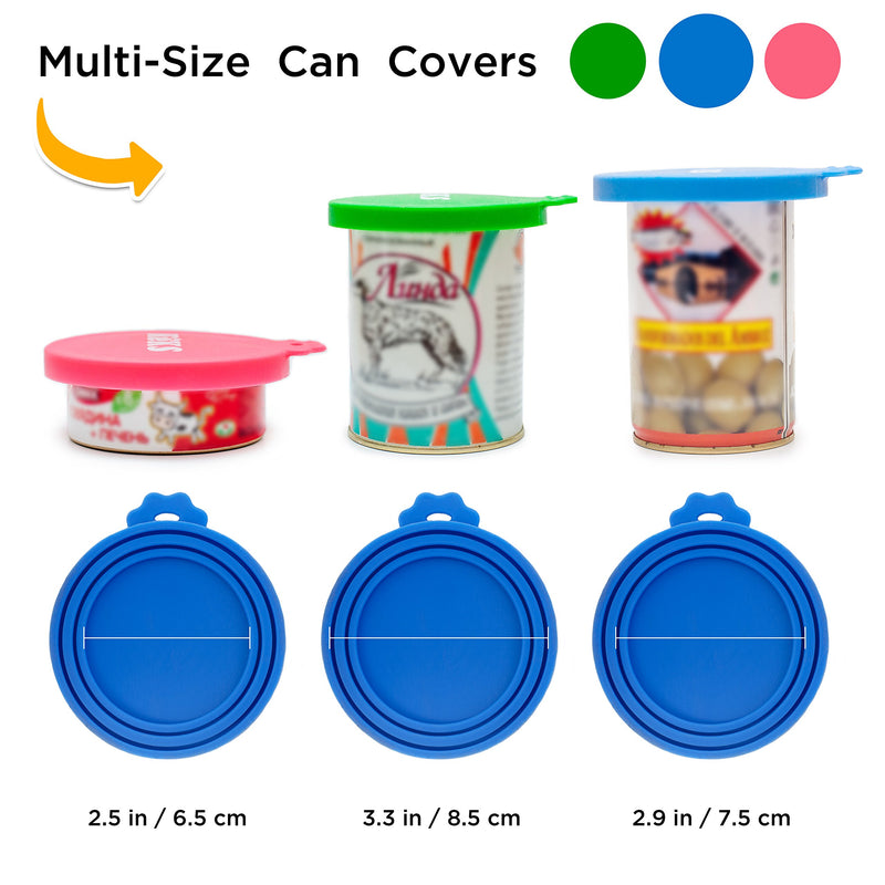 [Australia] - Cat Bowls - Cat Food Set of Silicone Cat Feeder Stand & Pets Food Can Cover - Cat Food Bowl Set - Cat Dish Set - Kitten Food Bowl - Cat Feeding Bowls - Cat Water Bowl Blue 
