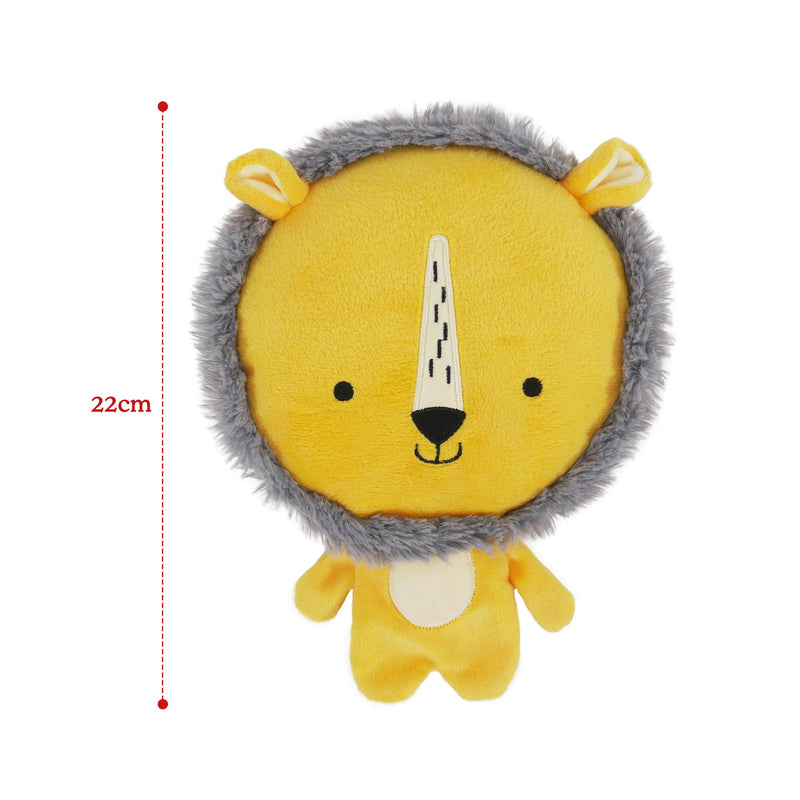 Rosewood Leo Lion, Plush Interactive Dog Toy With Giant Squeaker And Crinkle Body - Yellow One Size - PawsPlanet Australia