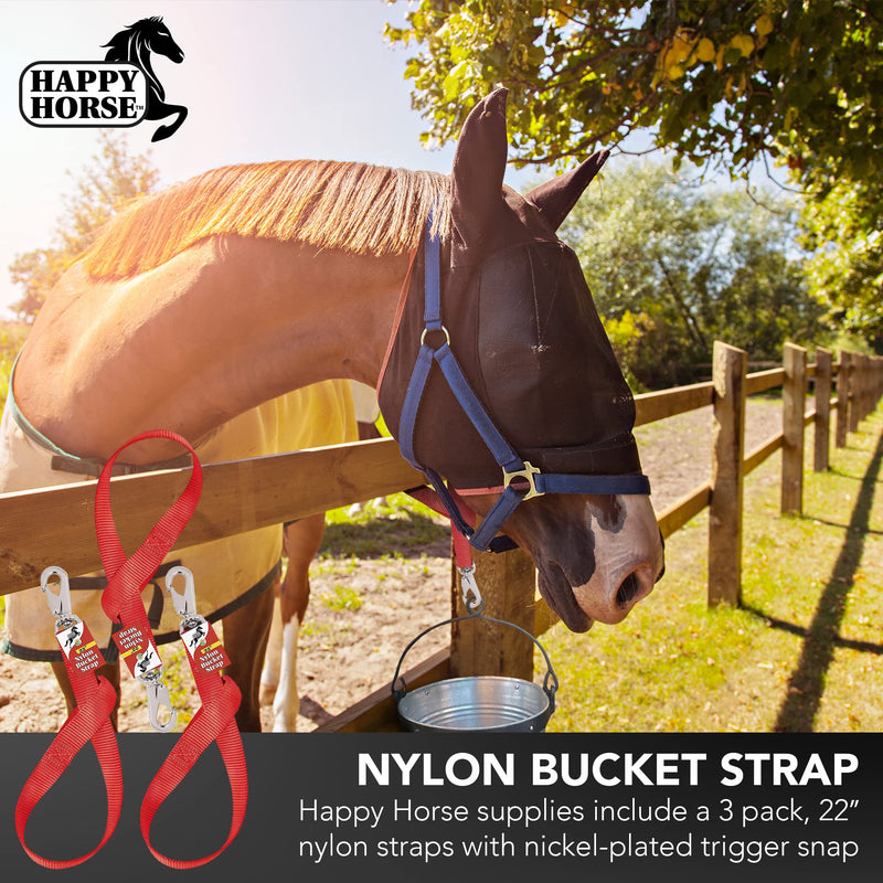 HARRIS Happy Horse Supplies, Nylon Bucket Strap 3 Pack for Hay Nets, Water Buckets, Outdoor Feeders, 22" - PawsPlanet Australia