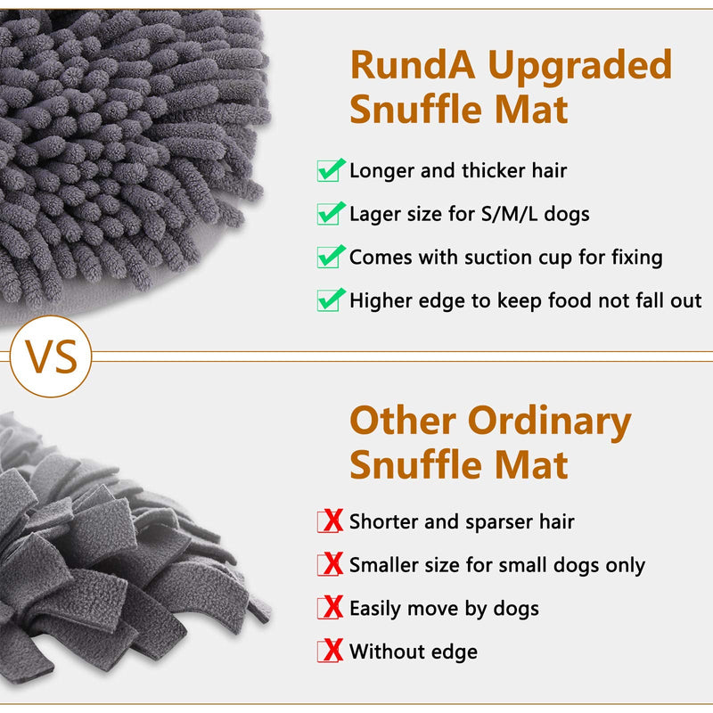 RundA Snuffle Mat for Dogs, 17'' x 21'' Dog Snuffle Mat Interactive Feed Game for Boredom, Encourages Natural Foraging Skills and Stress Relief for Small/ Medium/ Large Dogs - PawsPlanet Australia