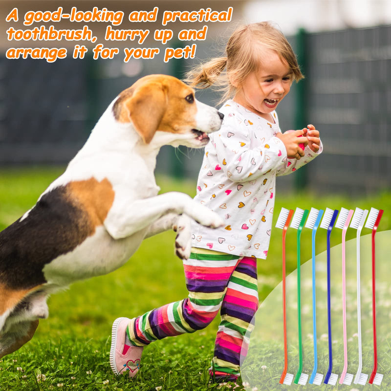 70 Pieces Dog Tooth Brush PET Toothbrush Soft Grooming Dogs Toothbrush Dog Double Sided Toothbrush Puppy Long Handle Tooth Brush for Large and Small Teeth Cleaning Dental Oral Care (Colorful) Colorful - PawsPlanet Australia