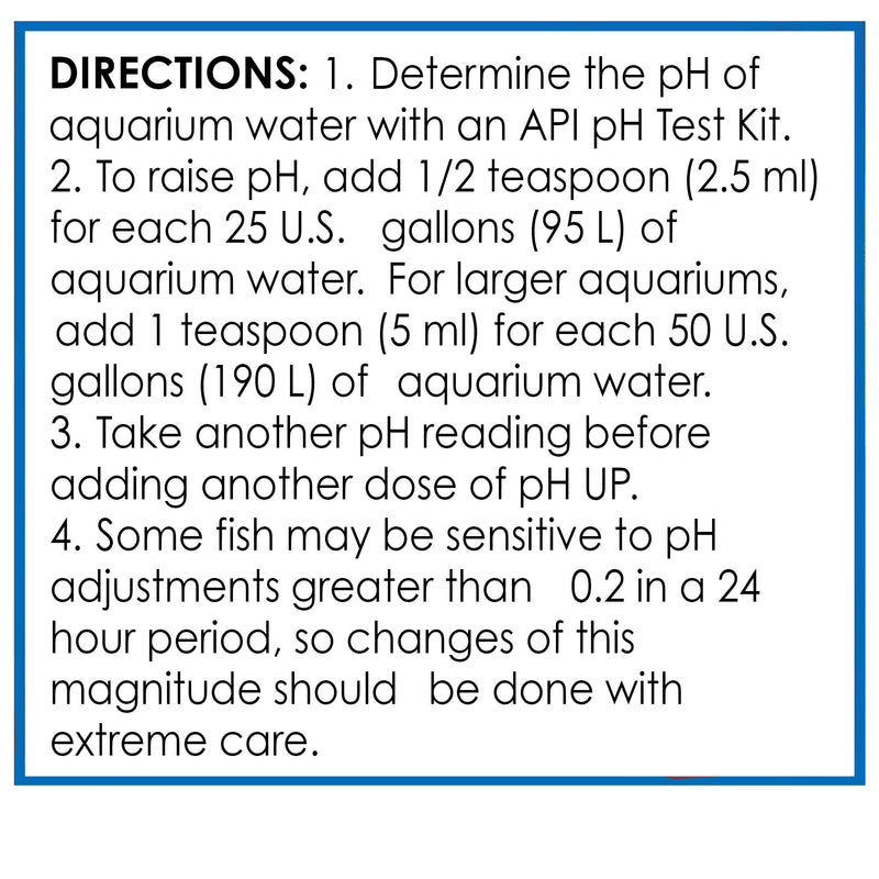 API pH UP Freshwater Aquarium Water pH Raising Solution 4-Ounce Bottle - PawsPlanet Australia