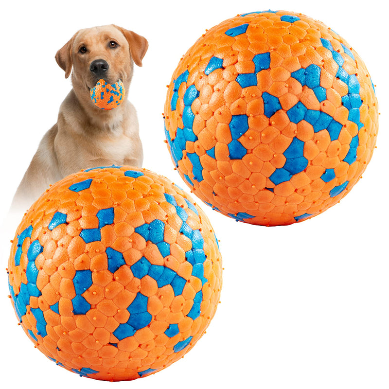 FUSOTO 2PCS Interactive Dog Balls, Dog Toys for Boredom and Stimulating, Dog Toys for Aggressive Chewers, Safer for Dog's Mouths, for Large Medium Small Puppy, Training Catch & Fetch, Water-Floating 2 PCS - Orange œÜ2.75 inch Ôºà7cmÔºâ - PawsPlanet Australia