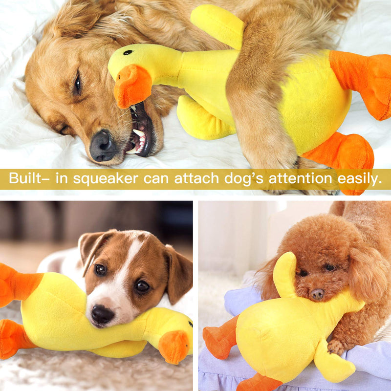 KONKY Squeaky Dog Toy, Durable Dog Plush Chew Toy Dog Companion, Interative Training Toy for Small Medium Dogs Pets (Duck) - PawsPlanet Australia