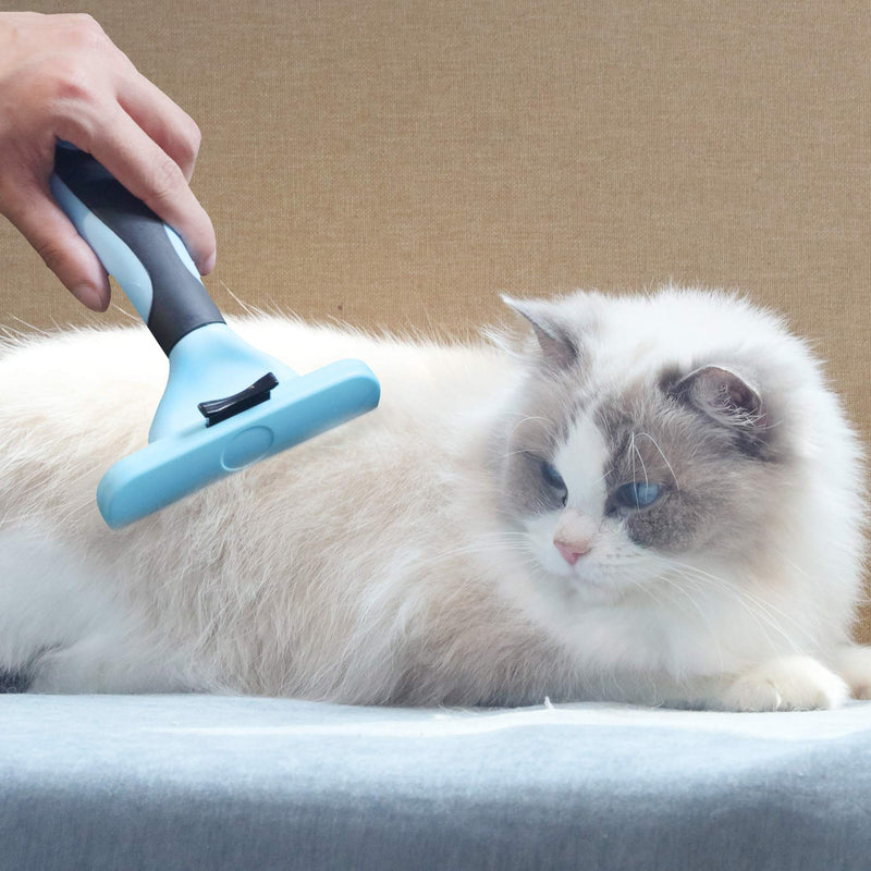 Strong Wind Pet Grooming Brush, Pets Dog & Cat Brush for Shedding, Deshedding Tools for Dogs & Cats Effectively Reduces Shedding by up to 95%, Gentle Pet Shedding Tools Blue - PawsPlanet Australia