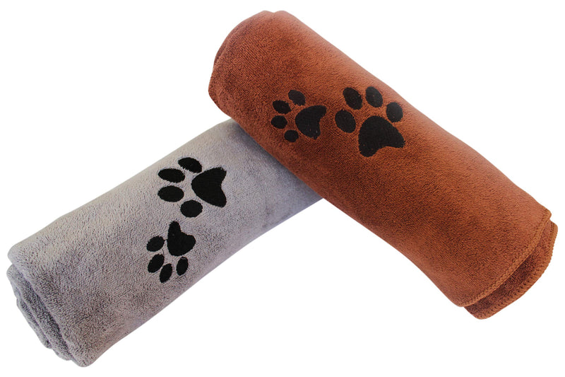 Immaculate Textiles - Premium Microfibre Pet Dog Towels - Pack of 2-100x70cm - 400GSM : Super Absorbent - Quick Drying - Extra Soft - PawsPlanet Australia