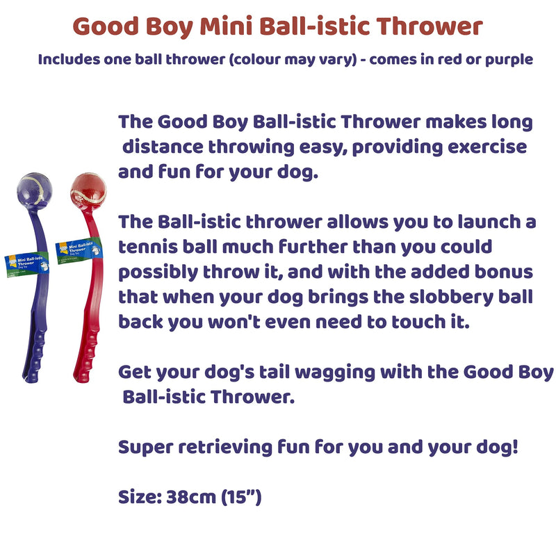 Dog Toy Good Boy Mini Ball-istic Thrower Ball Launcher, Clear - PawsPlanet Australia