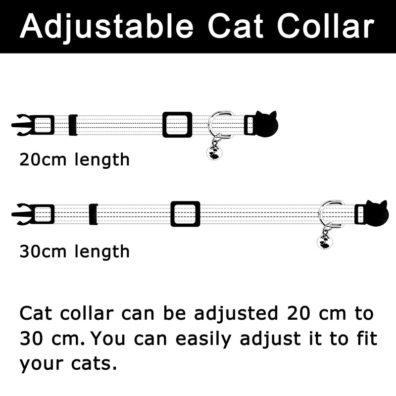 ABIsedrin Cat Collar with Bells and Safety Quick Release Buckle│Adjustable and Suitable Buckle Cat Collar for Domestic Cats (Red & Blue) Red - PawsPlanet Australia