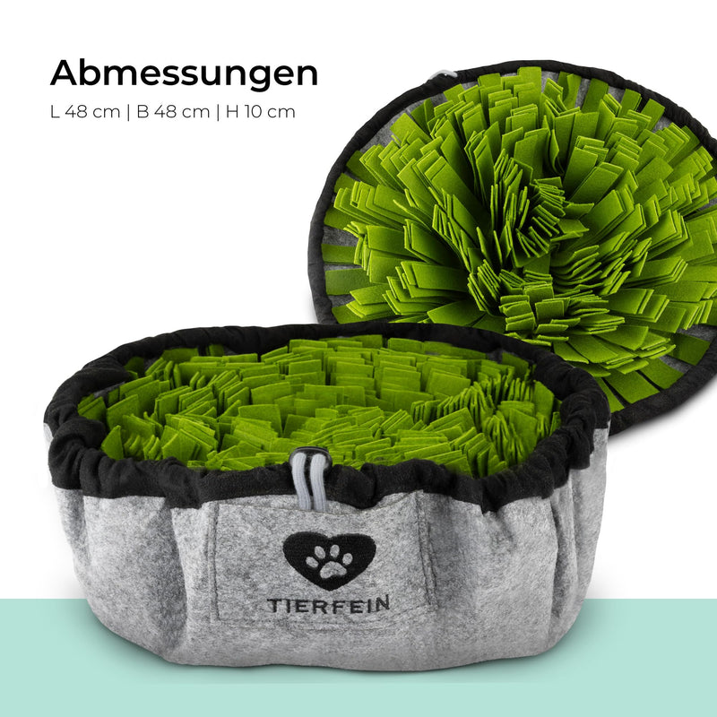 Tierfein® - Sniffing carpet for dogs - Intelligence toy - Size-adjustable, durable dog toy - For dogs of all kinds - green and anthracite Green-anthracite - PawsPlanet Australia