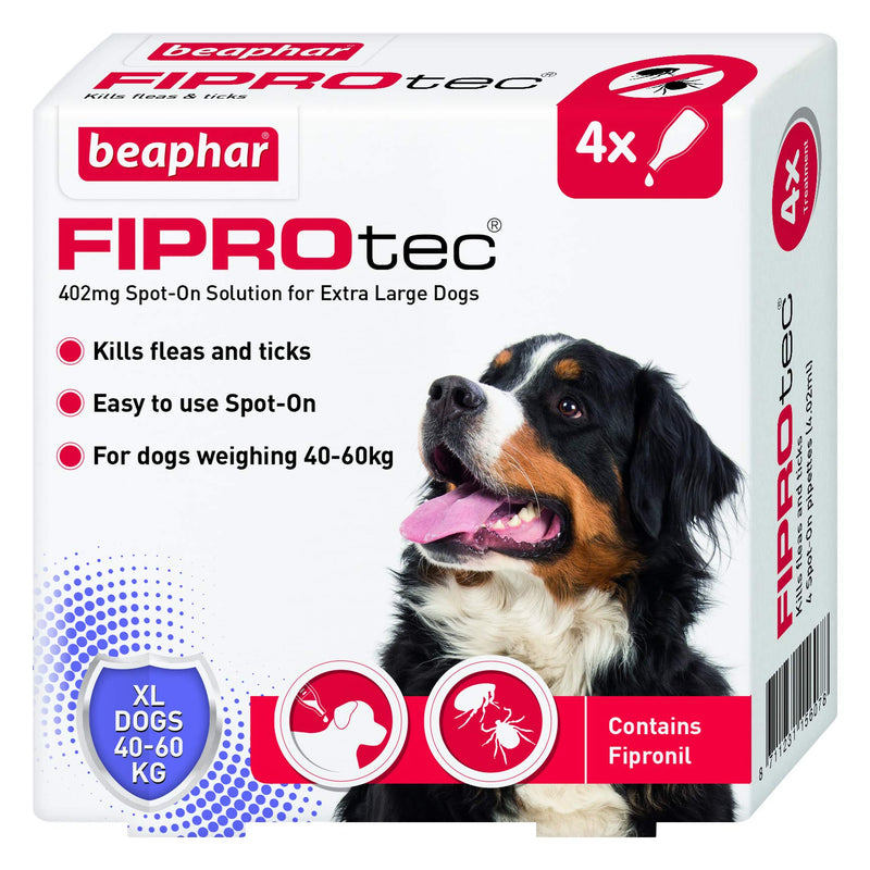 Beaphar Fiprotec Spot-On for X-Large Dog, 4 Pipette - PawsPlanet Australia