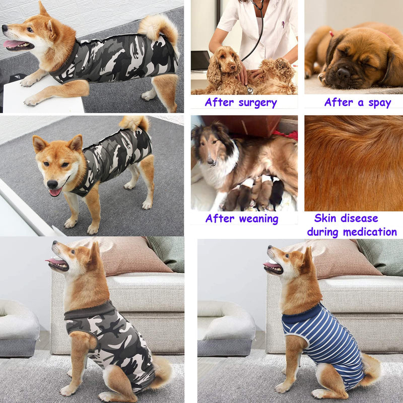 Komate Dog Surgical Operation Recovery Suit After Surgery Pet Puppy Medical Vest Abdominal Wound Protector Clothes for Small Medium Large Dogs Cats for Skin Diseases Anti-Licking (XS, Camouflage) XS - PawsPlanet Australia