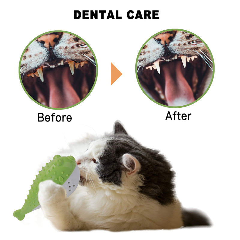 EKKONG Cat Catnip Toys, Interactive Cat Toys, Kitten Chew Toys for Teeth Cleaning Dental Care, Perfect for Biting, Kicking and Chewing (2 PCS) - PawsPlanet Australia