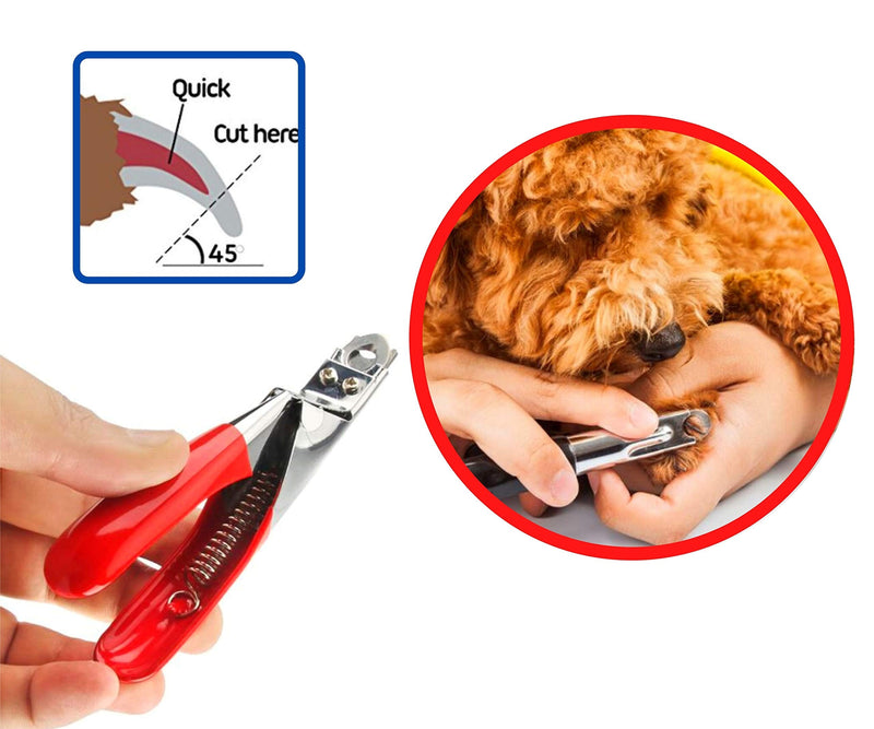 Anigood PET Professional Nail Clippers Claw Trimmer Filer Dogs Cats Stainless Steel Plastic| Grooming Styling Pet Supplies (Black) Black - PawsPlanet Australia