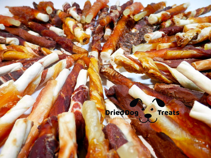 MIX - VARIETY of BESTSELLING Meaty Sticks - Crunchy Chews, Treats, Snacks Beef, Chicken, Lamb, Rabbit, Duck, Fishy Sticks Twists - PawsPlanet Australia