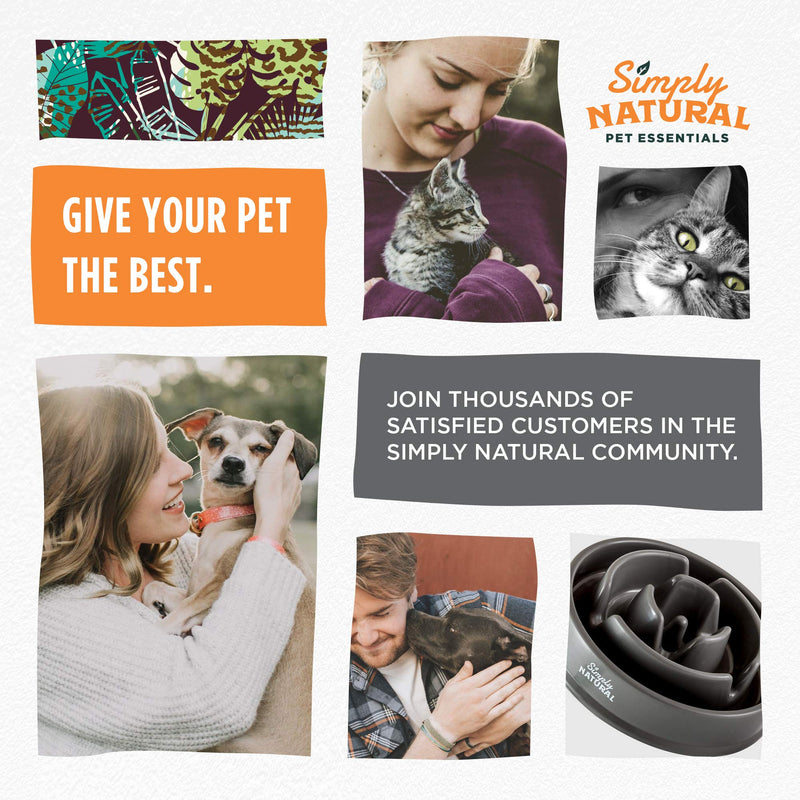 Slow Eating Dog Bowl by Simply Natural  BPA-Free Slow Feeders for Dogs and Cats to Reduce Choking and Overeating in an Improved Slow Feeder Dog Bowl - PawsPlanet Australia