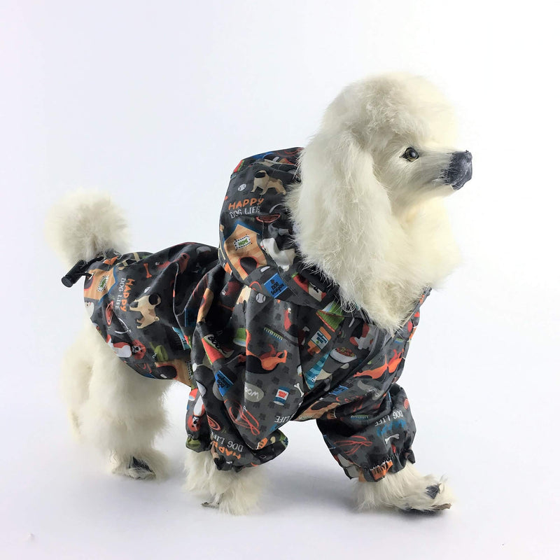 for Small Pet Cat Dog Raincoat Hoodie Coat Waterproof Rain Jacket Rainwear (XXS: Length - 8", Camouflage) XXS: Length - 8" - PawsPlanet Australia