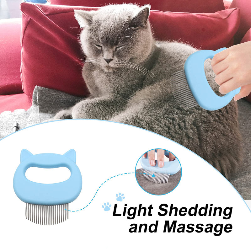 5 PCS Cat Bathing Bag Set, Cat Grooming Bag with Gloves, Pet Nail Clippers and Comb, Adjustable, Anti-bite & Restraint Bag for Cat & Puppy Dog for Bathing, Nail Trimming, Injection, Medicine Taking BLUE - PawsPlanet Australia