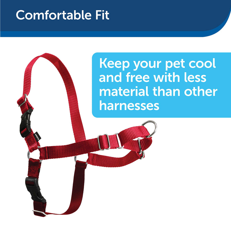 PetSafe Easy Walk Harness for Small/Medium/Large Dogs, Medium, Red, 1.8 m Lead - PawsPlanet Australia