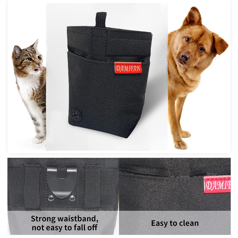 DAMIFAN Dog Treat Training Pouch Easily Carries Pet Treats Black - PawsPlanet Australia