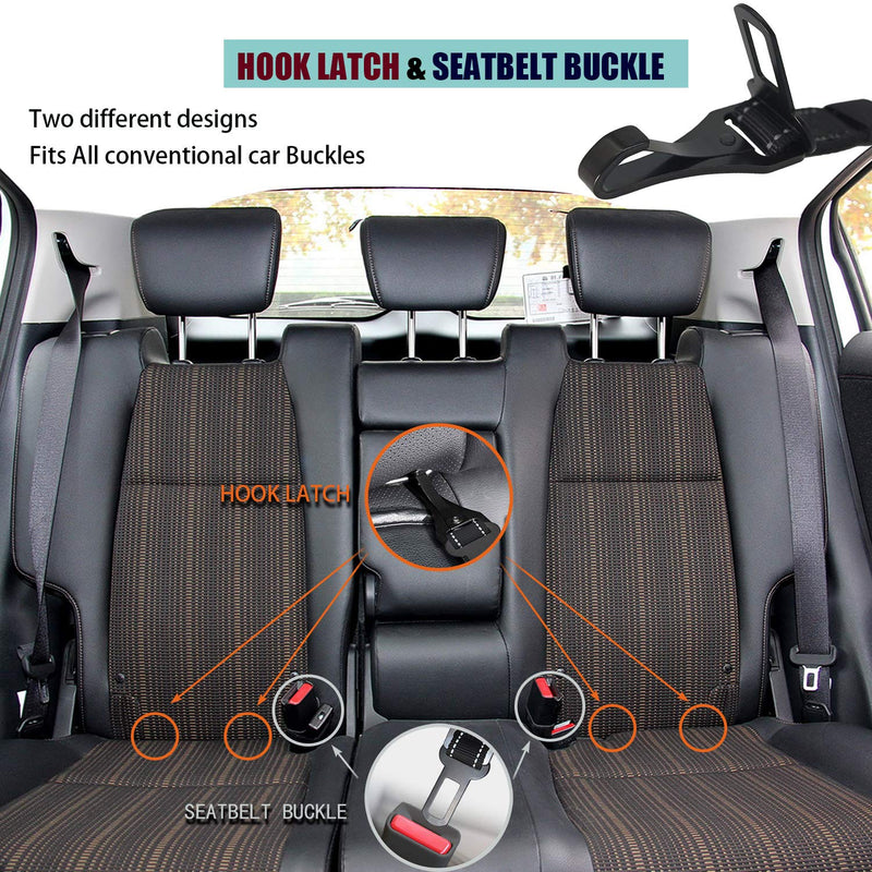 [Australia] - TEAYPET Dog car Seat Belt | Pet Safety Belt for Travel and Daily Use,Equipped with Adjustable,Durable Nylon Harness and Restraint Lockable Swivel Carabiner.Double Safety Guarantee Design 