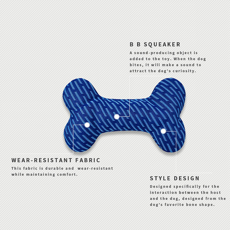 Dog Bones Toys, Squeaky Parody Plush Dog Toys, Plush Chew Toy for Small Medium Dogs Puppy Aggressive, Dog Training Toys, Blue - PawsPlanet Australia