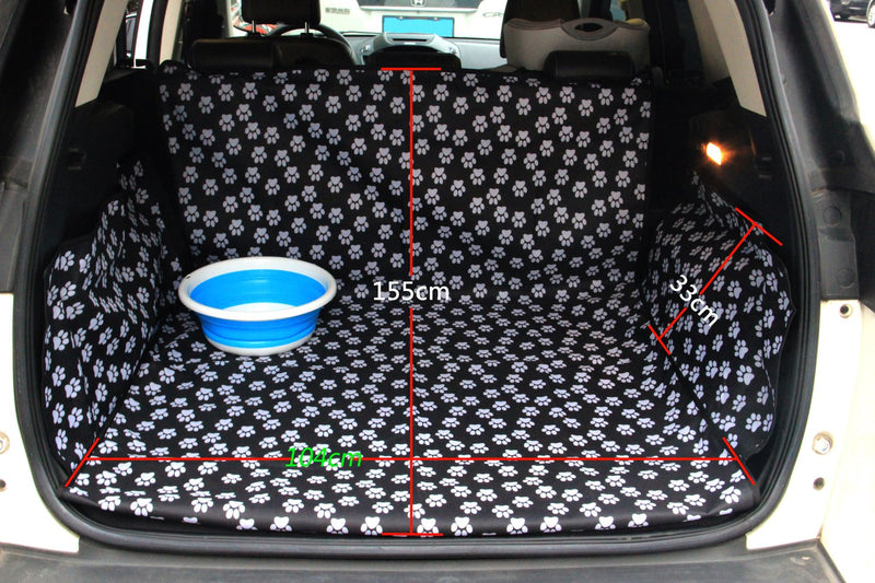 [Australia] - Pet Dog Trunk Cargo Liner - Oxford Car SUV Seat Cover - Waterproof Floor Mat for Dogs Cats - Washable Dog Accessories Paw Prints 